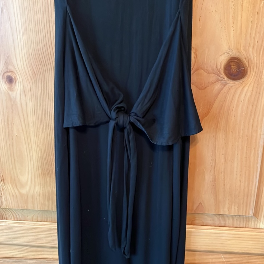 Michael Stars Black Solange Tie Waist Column Dress M - Picture 8 of 9